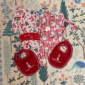 Caden Lane Christmas Onesies 3 Months/Bibs